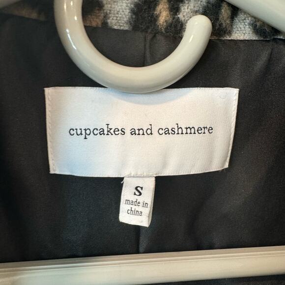 Cupcakes and Cashmere Moto Biker Leopard Print Wool Blend Jacket S - Picture 5 of 6